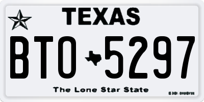 TX license plate BTO5297