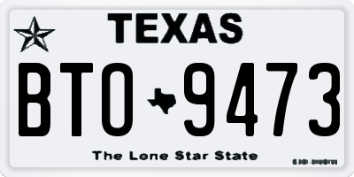 TX license plate BTO9473