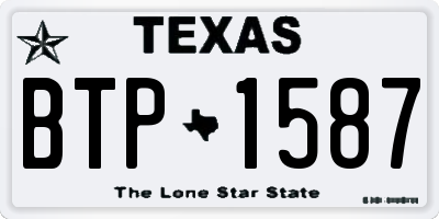 TX license plate BTP1587