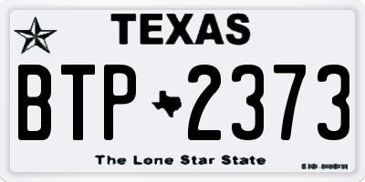 TX license plate BTP2373