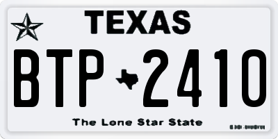 TX license plate BTP2410