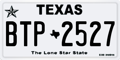 TX license plate BTP2527