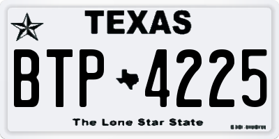 TX license plate BTP4225