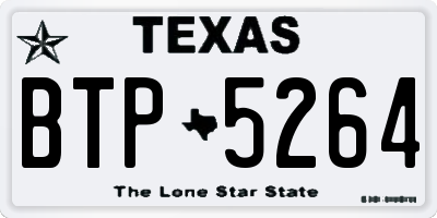 TX license plate BTP5264