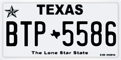TX license plate BTP5586