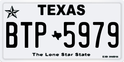 TX license plate BTP5979