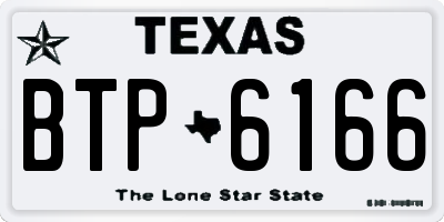TX license plate BTP6166