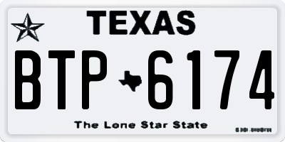TX license plate BTP6174