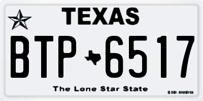 TX license plate BTP6517