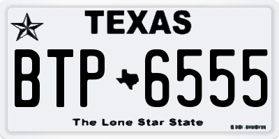TX license plate BTP6555