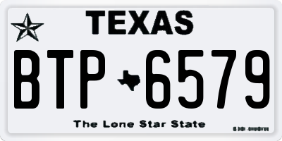 TX license plate BTP6579