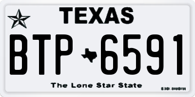 TX license plate BTP6591