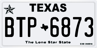 TX license plate BTP6873