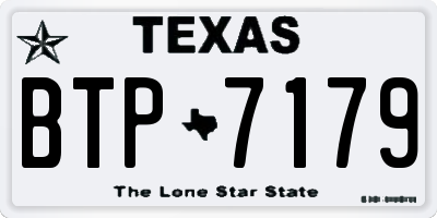 TX license plate BTP7179