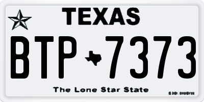 TX license plate BTP7373