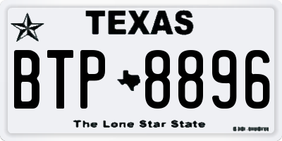 TX license plate BTP8896