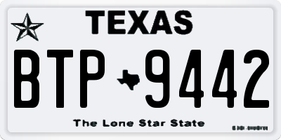 TX license plate BTP9442