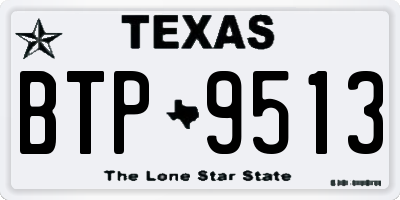 TX license plate BTP9513