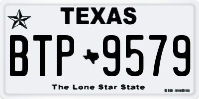 TX license plate BTP9579