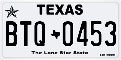 TX license plate BTQ0453
