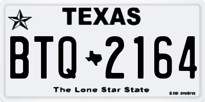 TX license plate BTQ2164