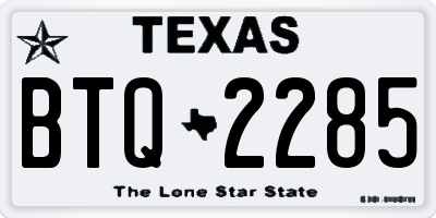 TX license plate BTQ2285