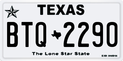 TX license plate BTQ2290