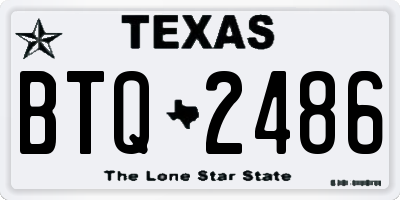 TX license plate BTQ2486