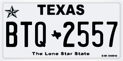 TX license plate BTQ2557