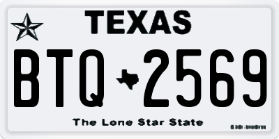 TX license plate BTQ2569