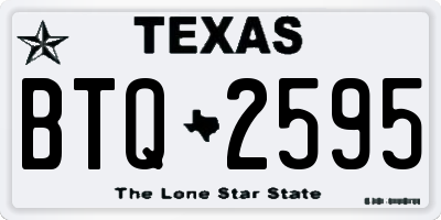 TX license plate BTQ2595