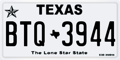 TX license plate BTQ3944
