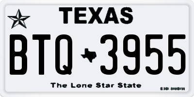 TX license plate BTQ3955