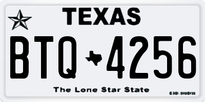 TX license plate BTQ4256