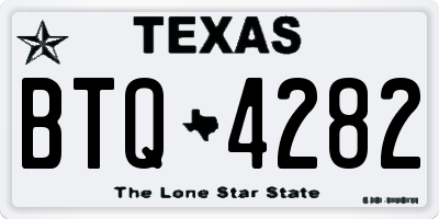 TX license plate BTQ4282