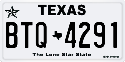 TX license plate BTQ4291