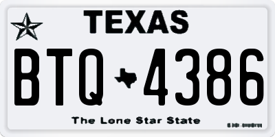 TX license plate BTQ4386