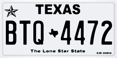 TX license plate BTQ4472