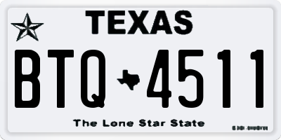 TX license plate BTQ4511