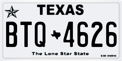 TX license plate BTQ4626