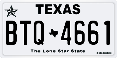 TX license plate BTQ4661