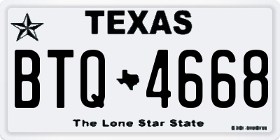 TX license plate BTQ4668