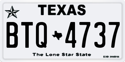 TX license plate BTQ4737