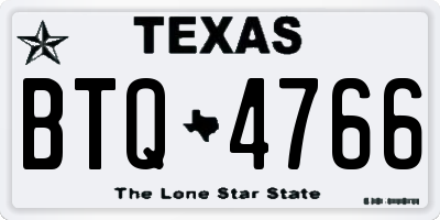 TX license plate BTQ4766