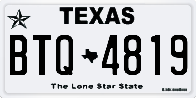 TX license plate BTQ4819