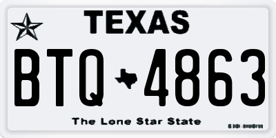 TX license plate BTQ4863
