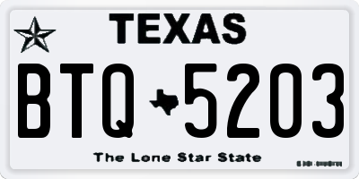 TX license plate BTQ5203