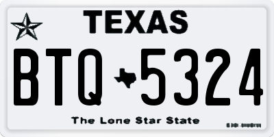 TX license plate BTQ5324