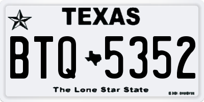TX license plate BTQ5352