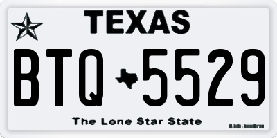 TX license plate BTQ5529